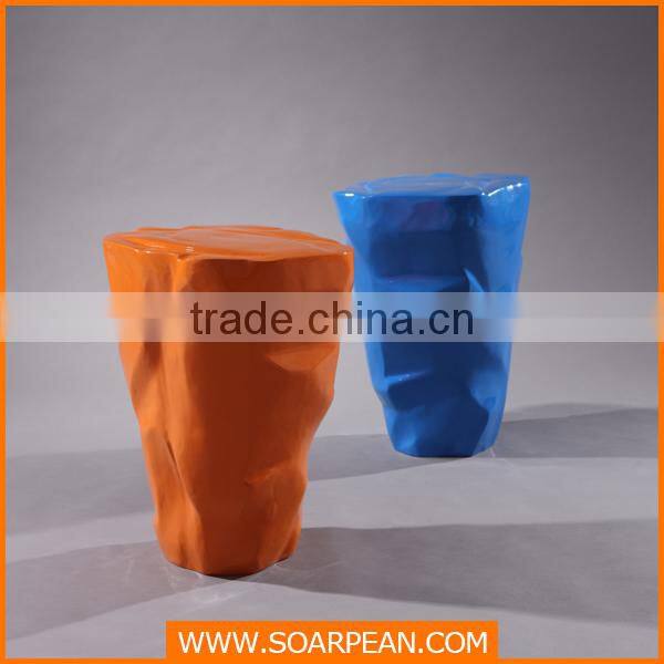 Modern Chair Fiberglass Triangle Stool Chair