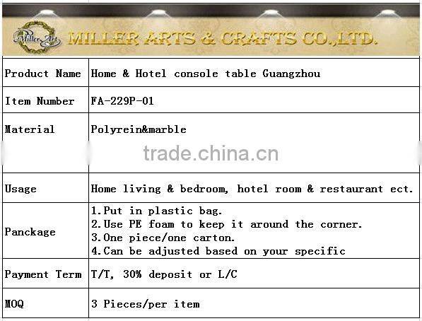 2017 Factory Supply Antique gold console table