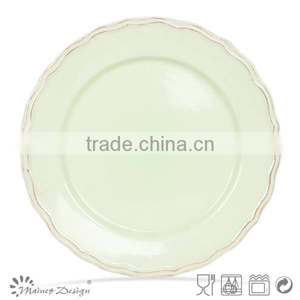 White Decorative Stoneware Salad Plate