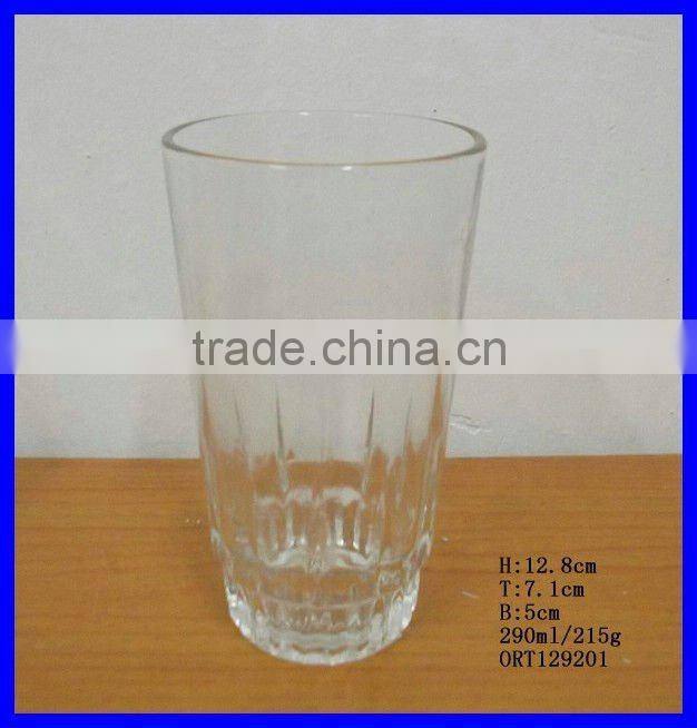 290ml water juice round bottom glass cup