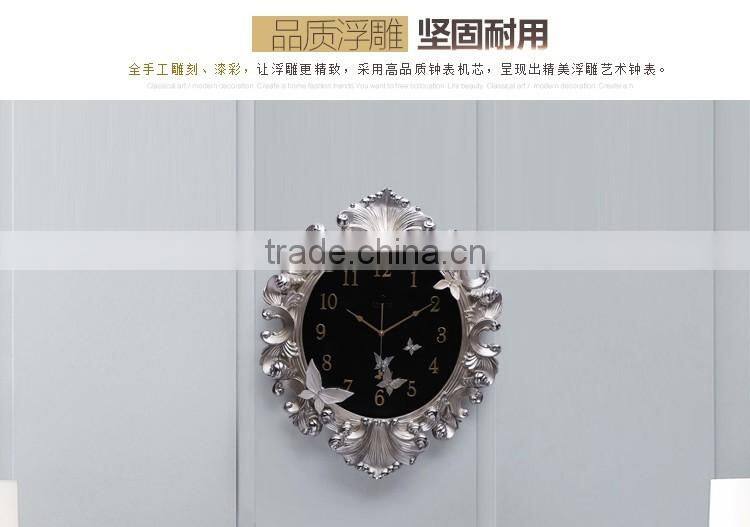 M0019 Momoda Living room Creative fancy elegant 3D flower wall clock Quiet quartz home decoration gold silver art wall clock