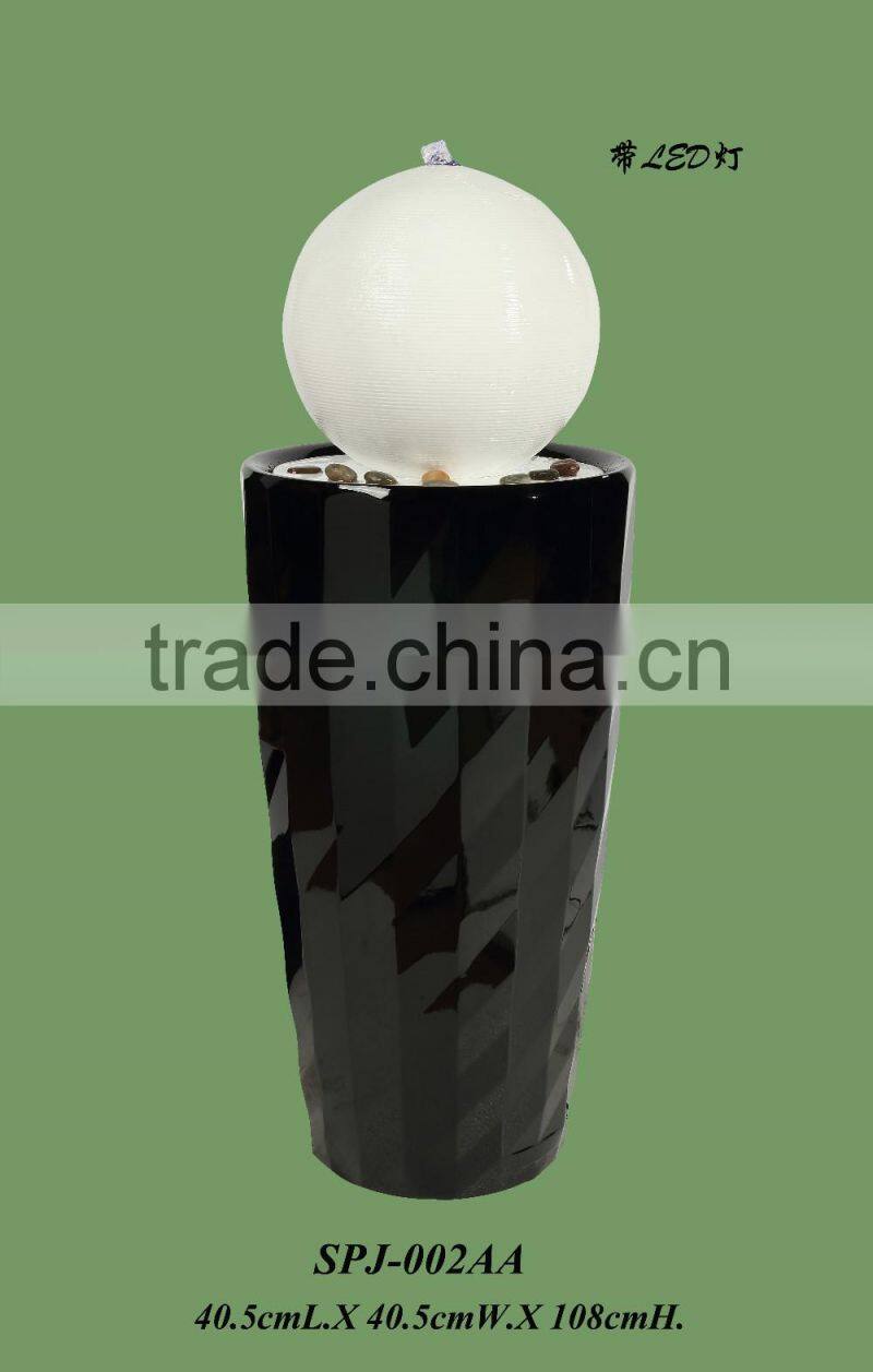 factory fengshui round water fountains fiberglass cylinder