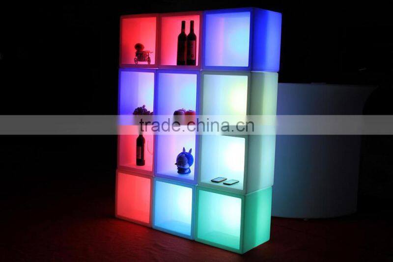 Led wine shelf cube table disco beer storage with RGB 16 color changing