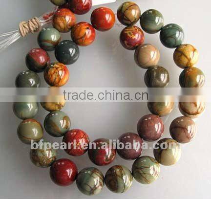 wholesale matte 16" 10 rondelle Picasso jasper beads