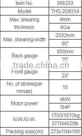 Hydraulic Shearing Machine THs-2030x4