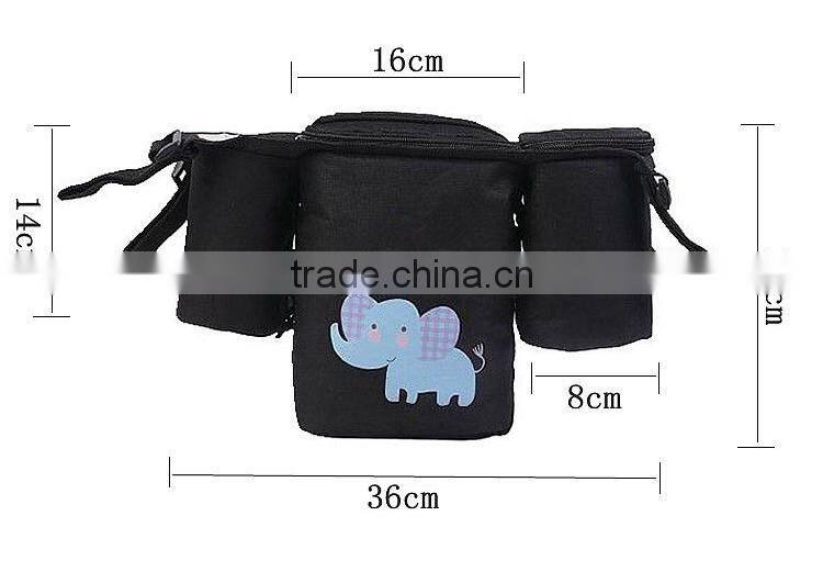 Three pockets troller baby milk cooler bag
