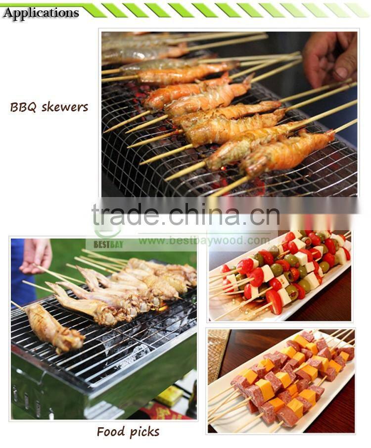 BBQ tools rotating bbq bamboo sticks round skewer