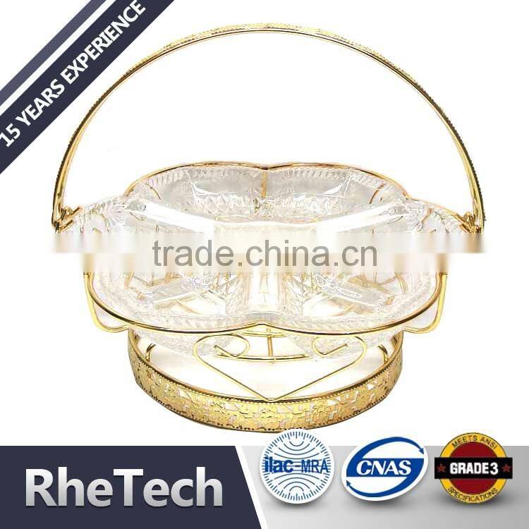 Wholesale Brass Antique Basket Fruit Bowl Storage Rack Holder