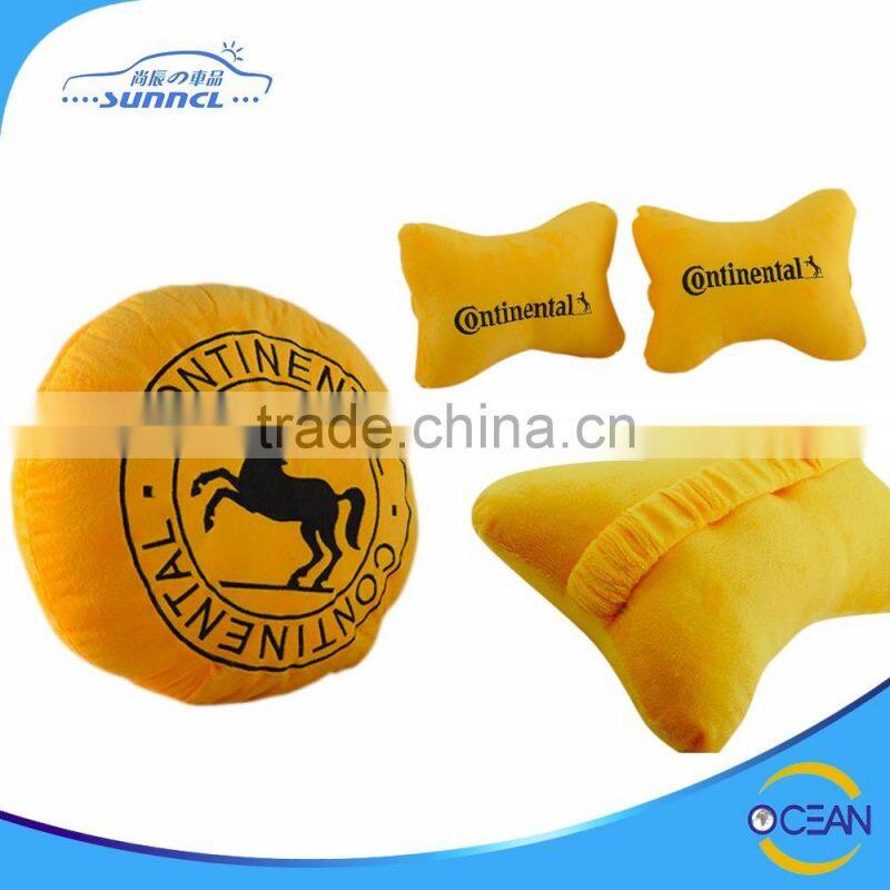 Customized Promotion Logo Car Travel Pillow Blanket with Bone Neck Pillow Kit