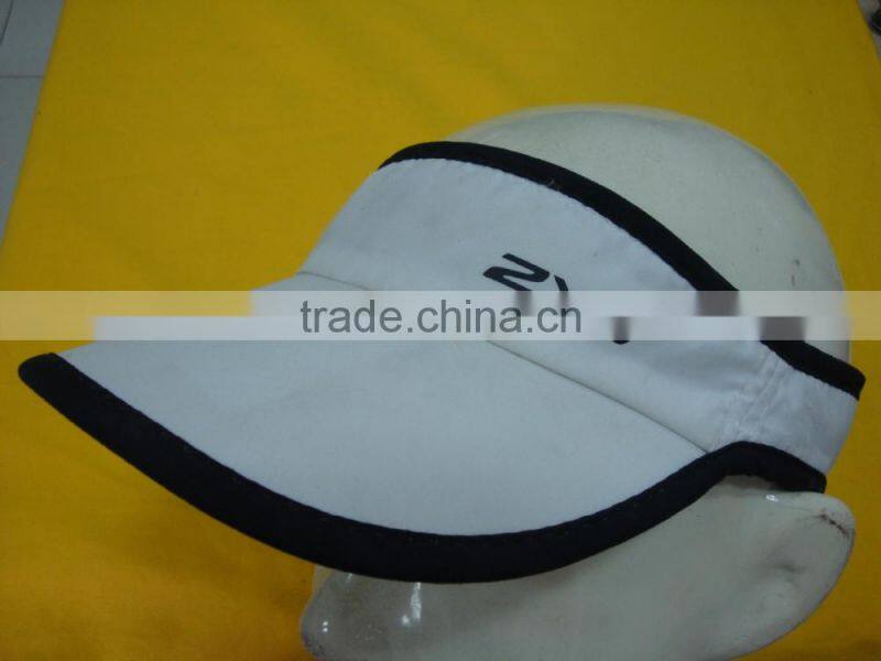 wihte and red 100% polyester custom sun visor hat and cap with e