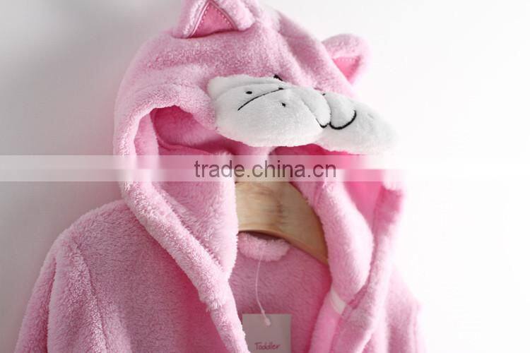 Cartoon Character hooded bathrobe ,Baby/Child Hooded Bathrobe, coral/plush fleece bathrobe,