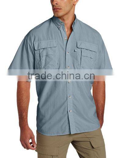 Custom made Short Sleeve Fishing Shirt with high quality made in china