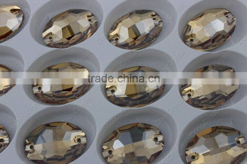 Wholesale Sew On Stones 8x10mm Oval Shape Crystal Stones For Dressing