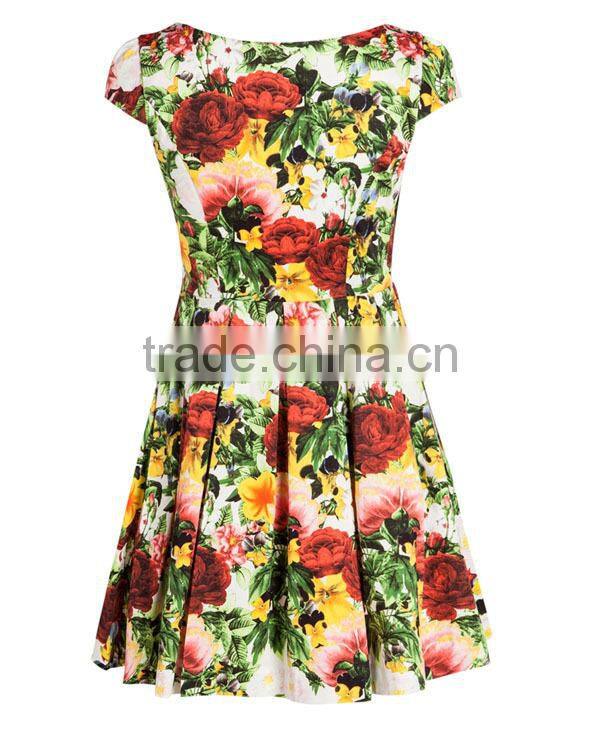 Low Price high quality ladies' loose fit pleated ever pretty dress