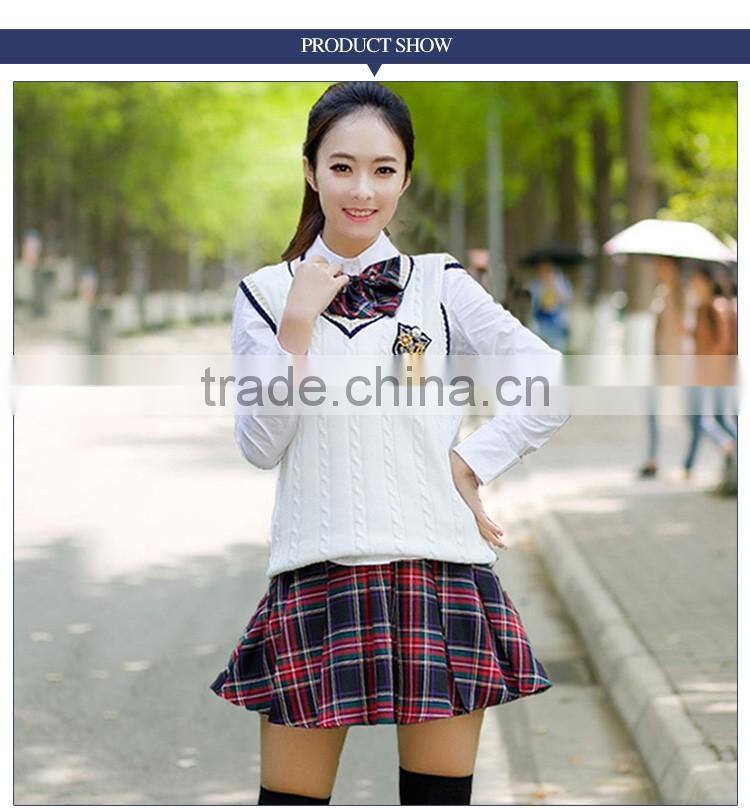 Custom Stylish japanese girl high school uniform Vest