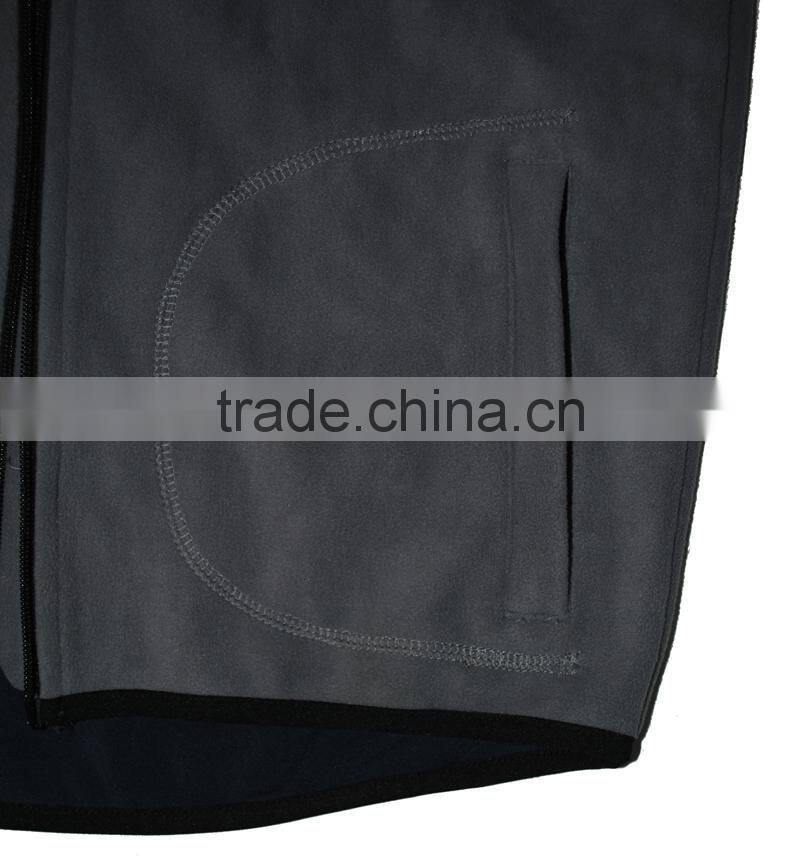 Polar Fleece Professional Manufacturer ! men's sleeveless cheap fleece jacket 100%polyeter polar fleece 180g compounded jersey
