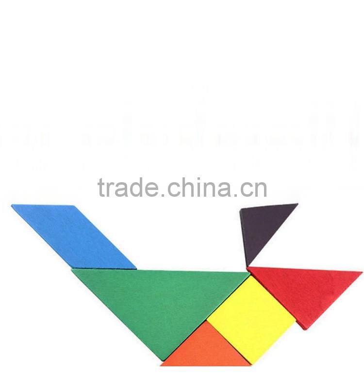 wooden tangram toy wooden seven-piece puzzle toys, wooden classic toys