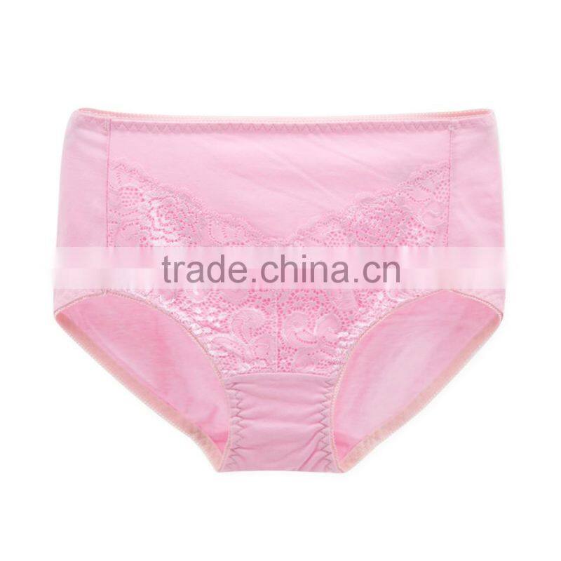 Professional Factory Custom Colorful 95% Cotton 5% Spandex with Lace Sexy Fancy Woman Underwear