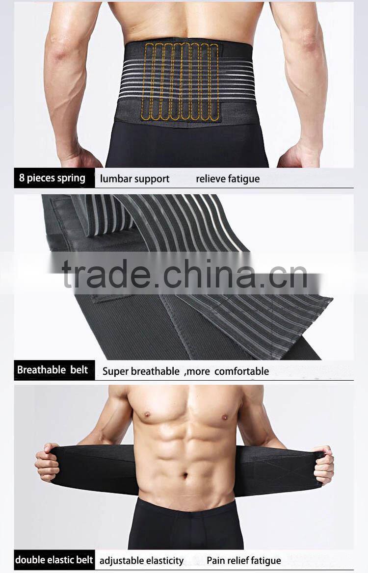 Black Sports Waist Training Belt with Spring