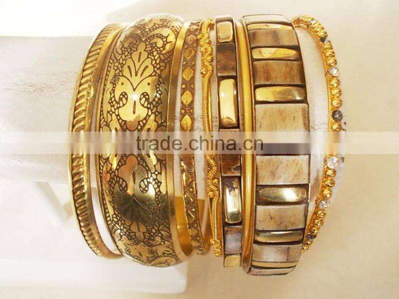 golden metal bangles