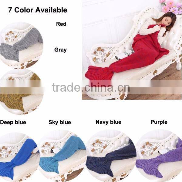 Wholesale Crochet Animal Adult TV Mermaid Tail Blanket