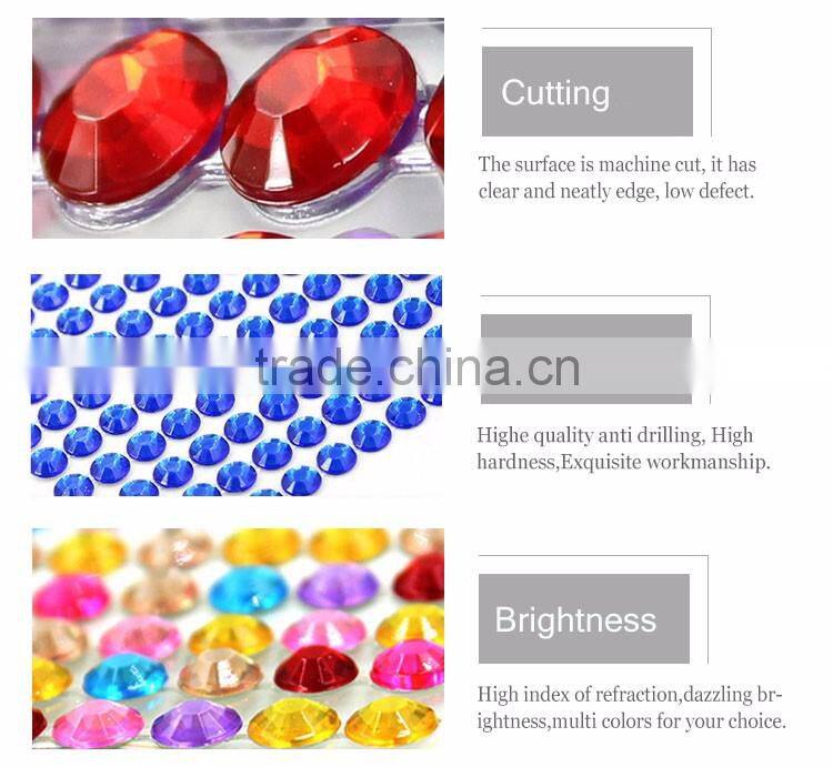 self-adhesive acrylic gem stone sticker for mobiles