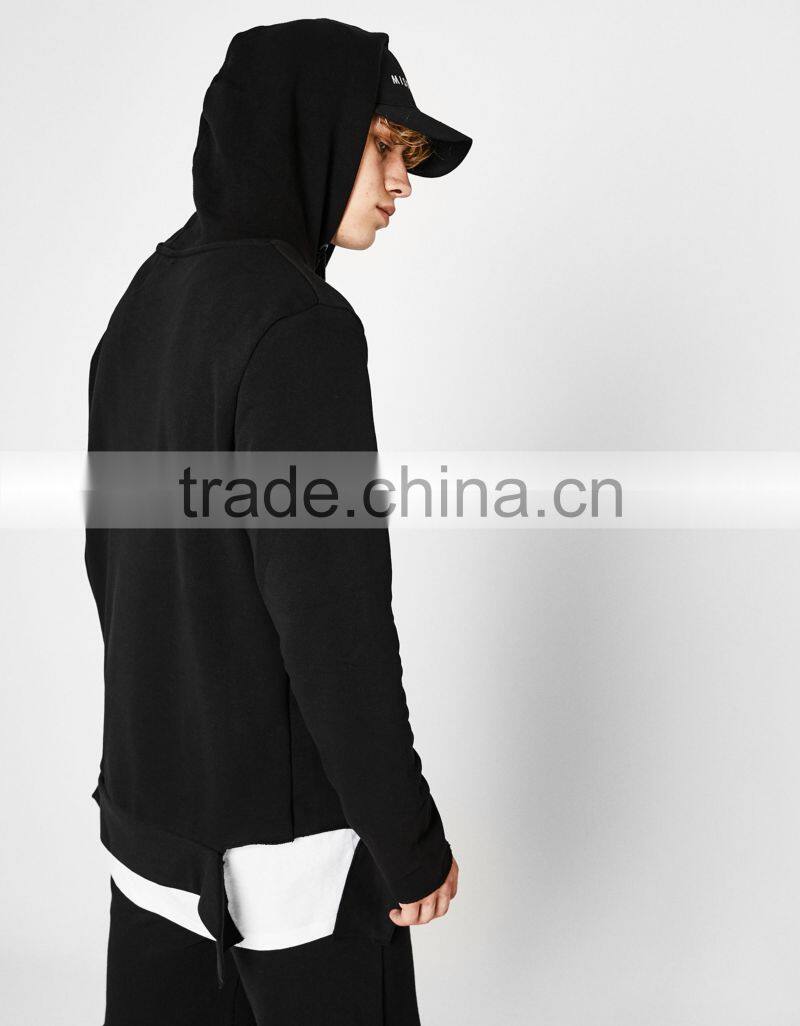 Sweatshirt With Custom Printed Slogan And Hood Mens Pullover Hip Hop Style Sweatshirt 70% Cotton 30% Polyester Main Fabric Hoody