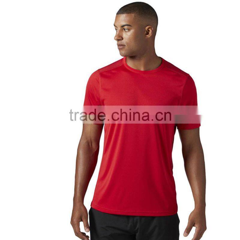 Customize Workout Clothes Activewear Athletes Trim Cut Tee Breathes Fresh Sport Top for Man Polyester Mesh Panels Cool Gymwear