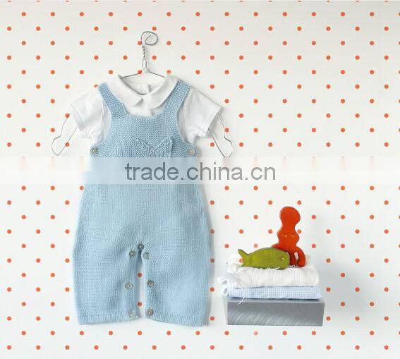2015 Fashion baby romper knitting patterns baby smocked romper