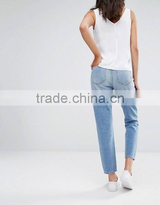 Ripped slim trousers jeans women Hot Sale Cheap blue Denim Jeans Women