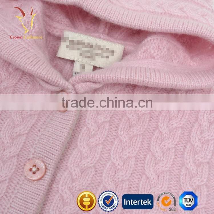 Baby Girl Pink Knitted Sweater Cardigan,Cable Knit Sweater Cardigan for Girl