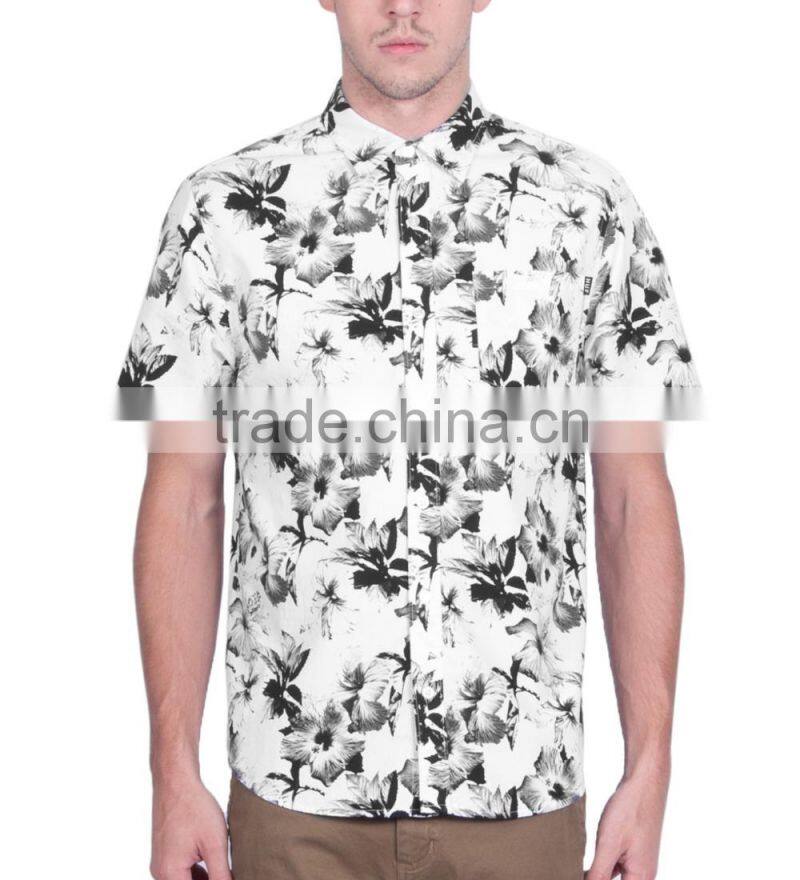 China Suppliers High Quality Hawaii Fancy Floral Custom Printed T-Shirts Men