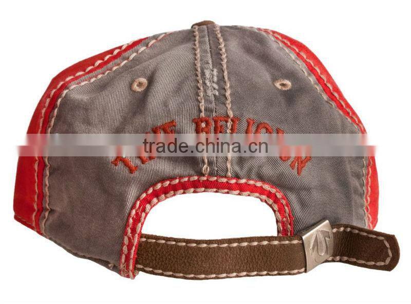 Fashion Style Custom Two Tone Worn-out Baseball Cap