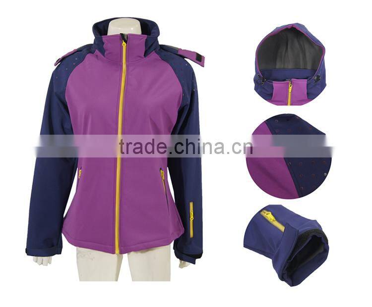 Women's work wear jacket with reflective tape daily windbreaker