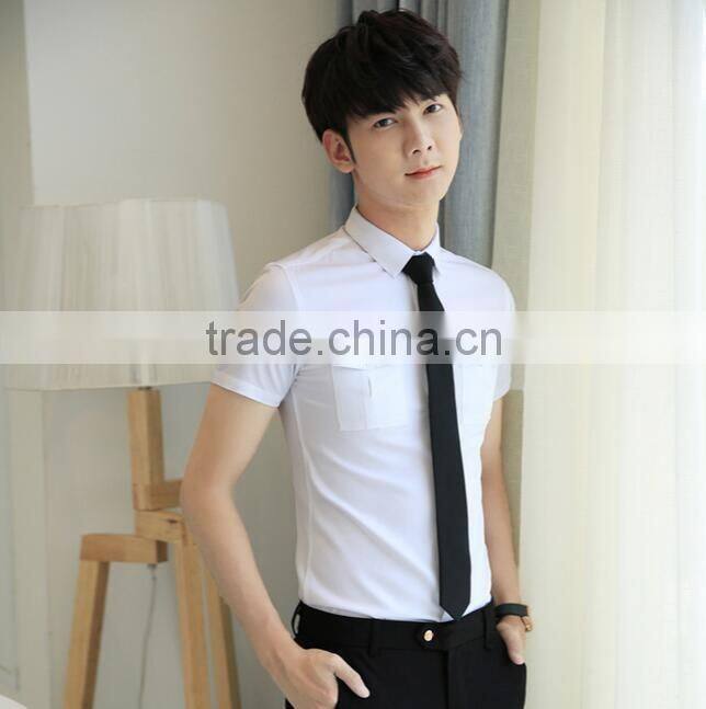 high quality cheap price short sleeve slim fit fashion man shirt manufacturer