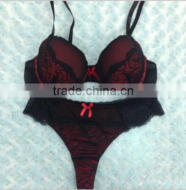 Hot Sale Women Lace Stylish Push Up Bra And Panties Set Sexy Underwear
