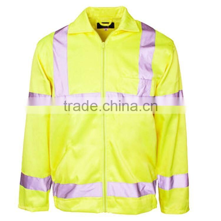 Reflective workwear high visibility jacket safety work clothes