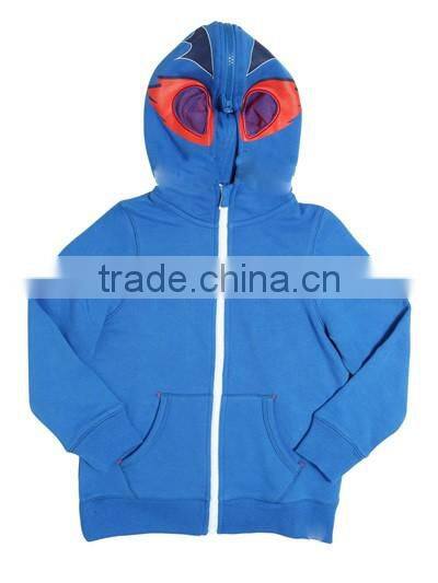 2017 fancy wholesale plain zip hoodies cotton with hood for boys