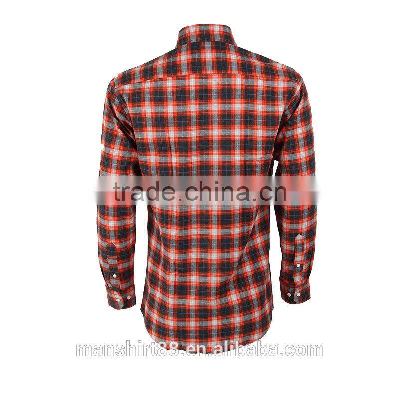 2016 100% cotton custom flannel shirt man winter warm shirt