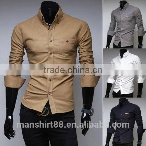 2017 mens slim fit solid color dress button down african shirt