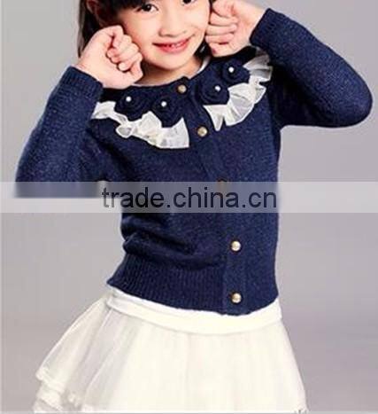 Hand knitted girls cardigan