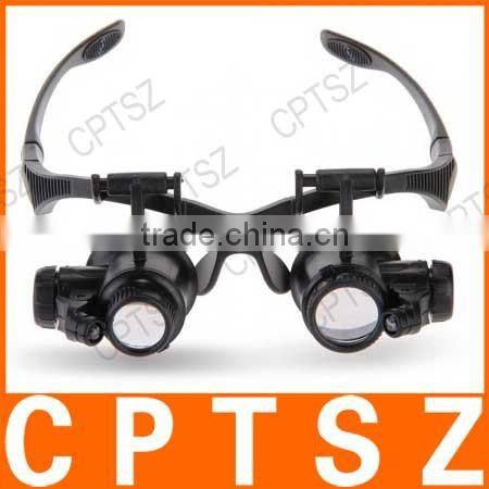 COLEMETER 10X 15X 20X 25X Magnifier Magnifying Eye Glasses Loupe LED Jeweler Watch Repair