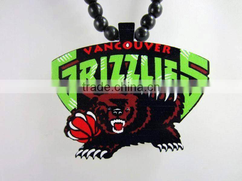 2015 fashion handmade necklaces acrylic custom wood necklace