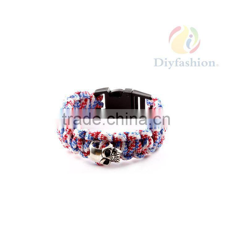 China Supplier Adjustable Stainless Custom In Paracord Bracelet PC6017-5