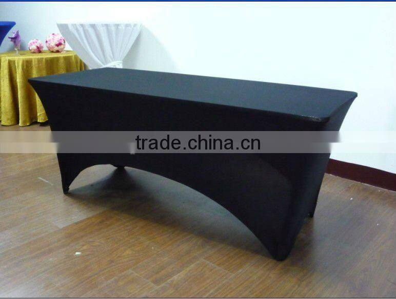 white and black satin table skirting for banquet and weddings