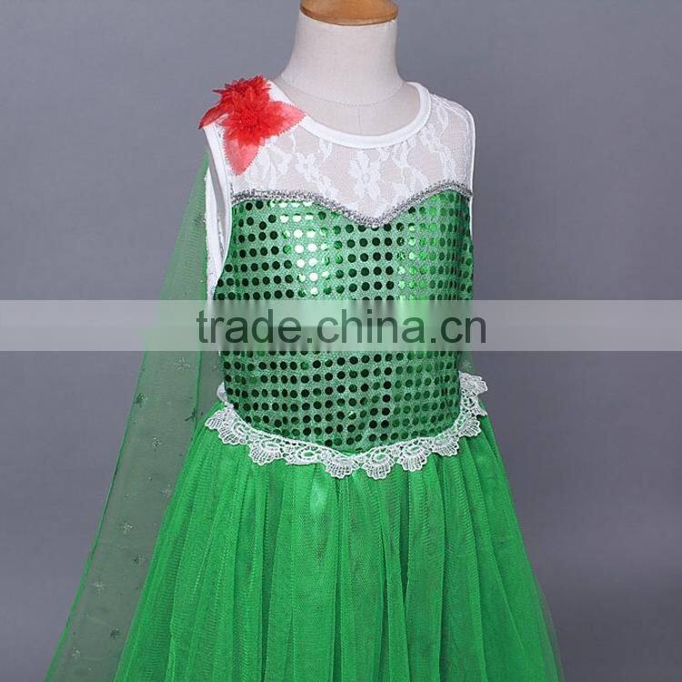 2015 new arrival cosplay kids elsa costume / elsa dress for girls M5041803
