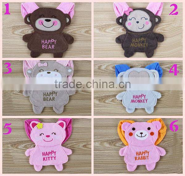 Happy Pink Cat Baby Cotton Bandana Bibs