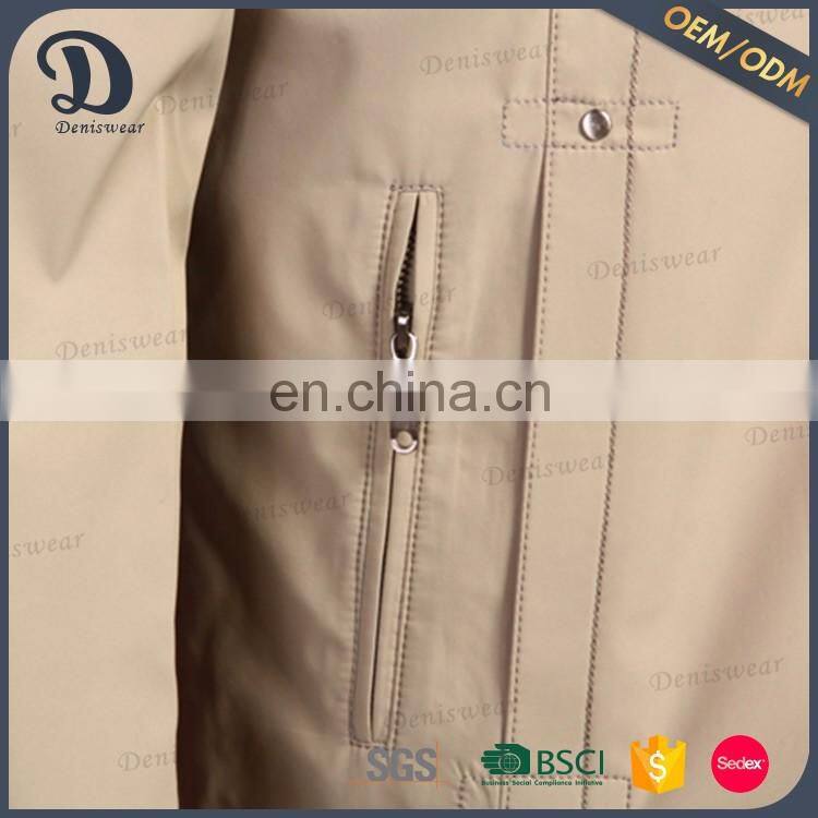Wholesale mens windbreaker bomber jacket jacket with windproof stand collar