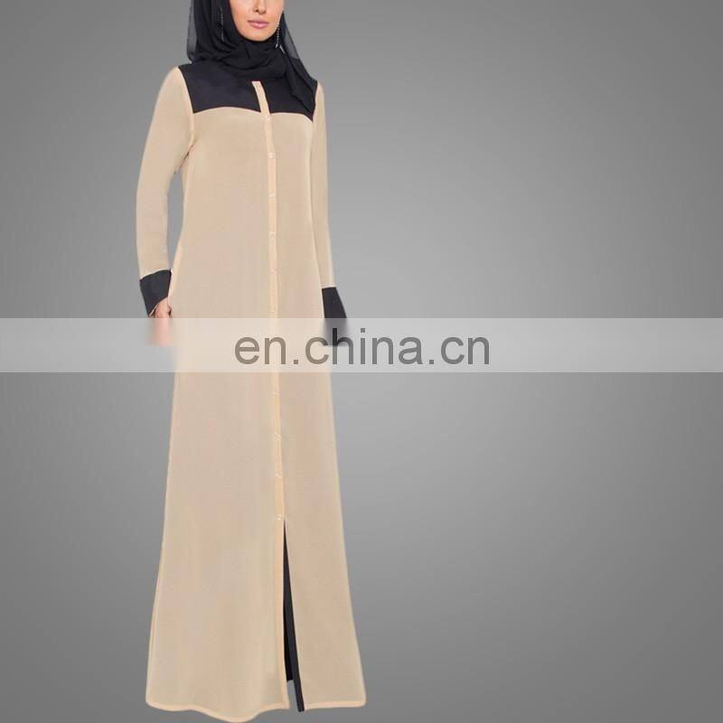 Moroccan Kaftan Abaya Saudi Cardigan with Button Good-looking Maxi