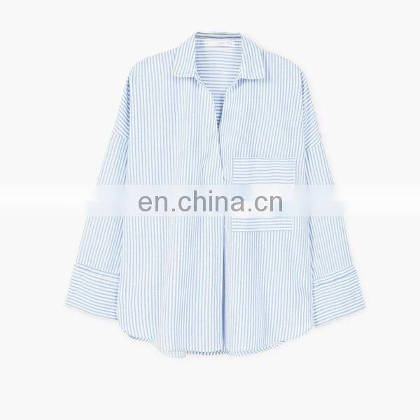 New model shirts 100% cotton oversize dart detail cotton shirt